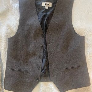 Men’s tweed small suit vest, tweed waistcoat